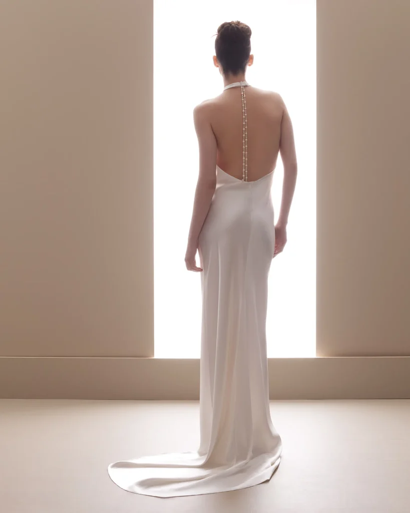 sultry wedding dress trends sophisticated slip dress