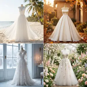 Wedding dress by season